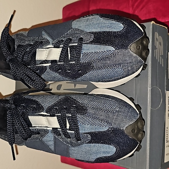 ●●NEW BALANCE 327 "DENIM" SNEAKERS SIZE 9W 7M●● - Picture 7 of 8